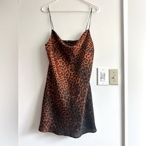 Zara Silk Cheetah Dress